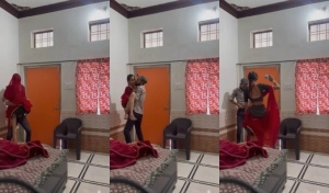 Sexy Desi Cheating Wife Standing Fucking With Lover